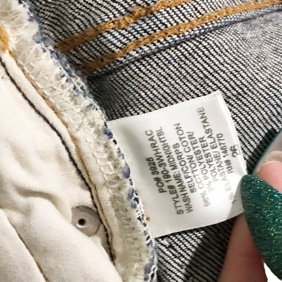 RE/DONE High Rise Ankle Crop Jeans Midnight Blue nwt - Picture 6 of 10